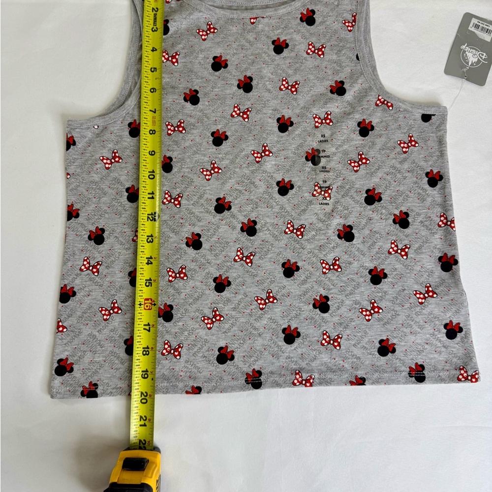 Disney Minnie Mouse Gray Red & Black Tank Top - NWT - - Picture 5 of 8